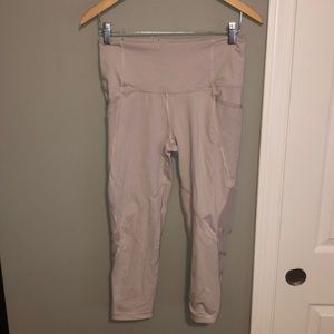 Victoria Secret - beige leggings - mesh detail